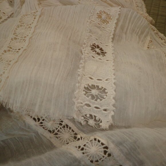 NEW Free People ONE Ribbon Corset Maxi Skirt XS Ivory Lace - Picture 12 of 16